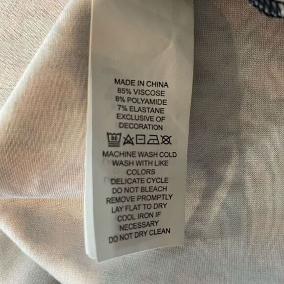 Kate Spade Blue Leopard Print Lace-up Ponte Dress Size M - Picture 6 of 8